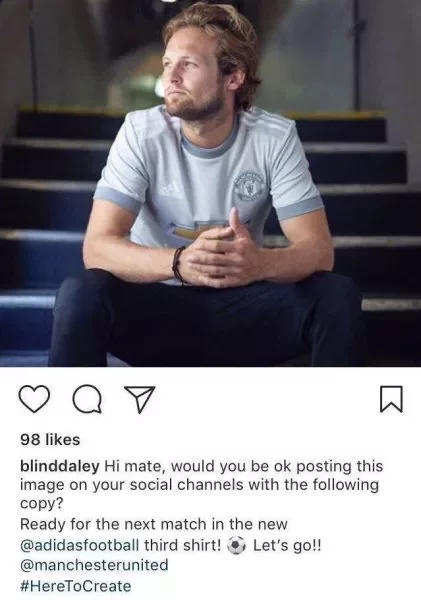 Daley Blind influencer campagne adidas