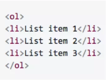 Featured snippets die een step by step antwoord zijn bevatten vaker een html ordered list.